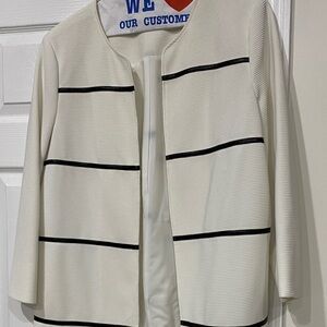 Kasper Elegant White and Black Women's Jacket